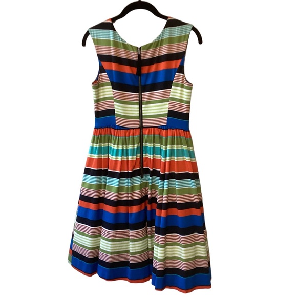 Anthropologie Tracy Reese Colorful Striped Silk Blend Sleeveless Dress Size 2 - Picture 2 of 9